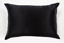 Load image into Gallery viewer, black silk pillowcase