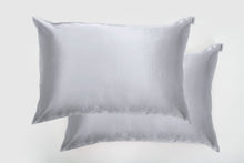 Load image into Gallery viewer, silver silk pillowcase